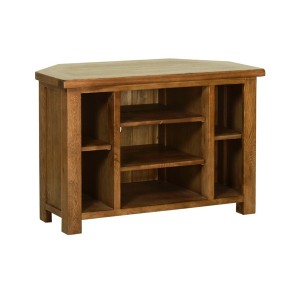 Devonshire Rustic Oak Furniture Corner TV Cabinet