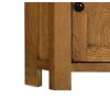Devonshire Rustic Oak Furniture Glass Corner Display Cabinet