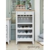 Signature Grey Furniture Wine Rack/Glass Storage Cabinet