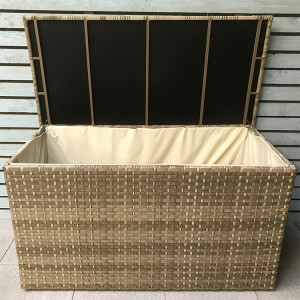 Signature Weave Garden Furniture Triple Weave Caramel Medium Cushion Storage Box