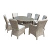 Signature Weave Garden Furniture Alexandra 180cm Oval Dining Table in Fine Grey