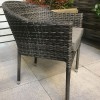 Signature Weave Garden Furniture Emily Grey 70cm 2 Seat Armless Bistro Set  