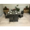 Signature Weave Garden Emily Grey 150cm 6 Seat Rectangle Dining Table