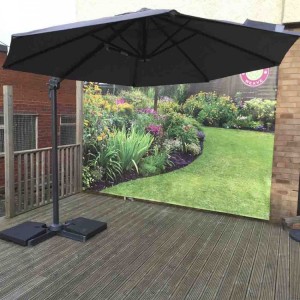 Signature Weave Garden Furniture 3M Cantilever Parasol Grey
