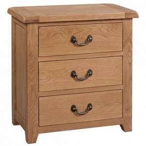 Somerset Rustic Oak Furniture 3 Drawer Chest