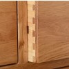 Somerset Rustic Oak Furniture 3 Drawer Compact Bedside Cabinet