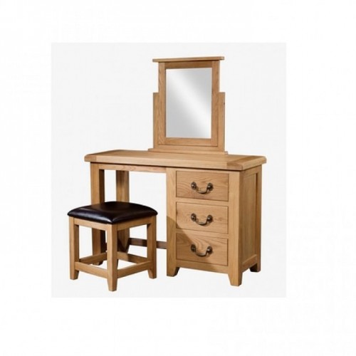 Somerset Rustic Oak Bedroom Furniture Vanity Dressing Table