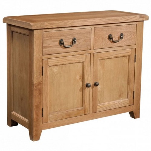 Somerset Rustic Oak Furniture 2 Door 2 Drawer Sideboard