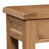 Somerset Rustic Oak Furniture 2 Drawer Console Table