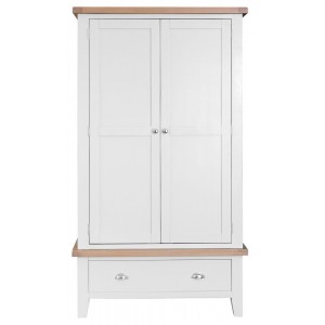 Tenby White Painted Furniture Large 2 Door Wardrobe 