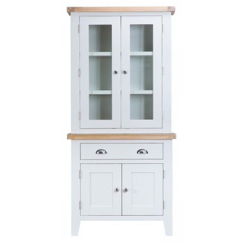 Tenby White Painted Furniture Small Sideboard & Hutch Set