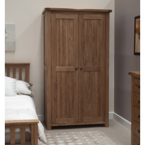 Homestyle Rustic Style Oak Furniture Double Wardrobe  