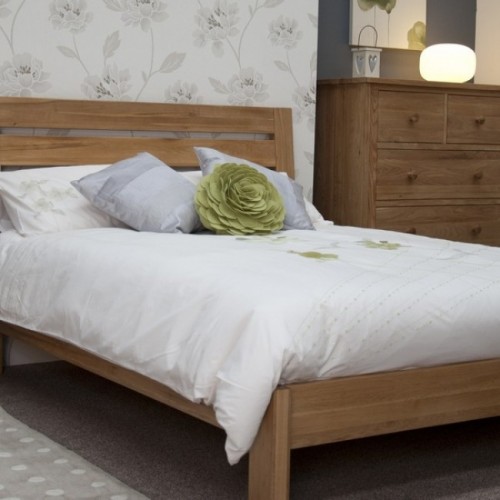 Homestyle Scandic Oak Furniture Slatted Double Bed 4ft6