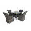 Maze Rattan Garden Furniture Victoria 4 Seat Square Dining Set With Square Chairs  