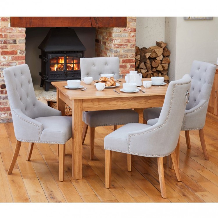Mobel Oak Furniture Four Seater Dining, Light Oak Dining Room Chairs With Arms